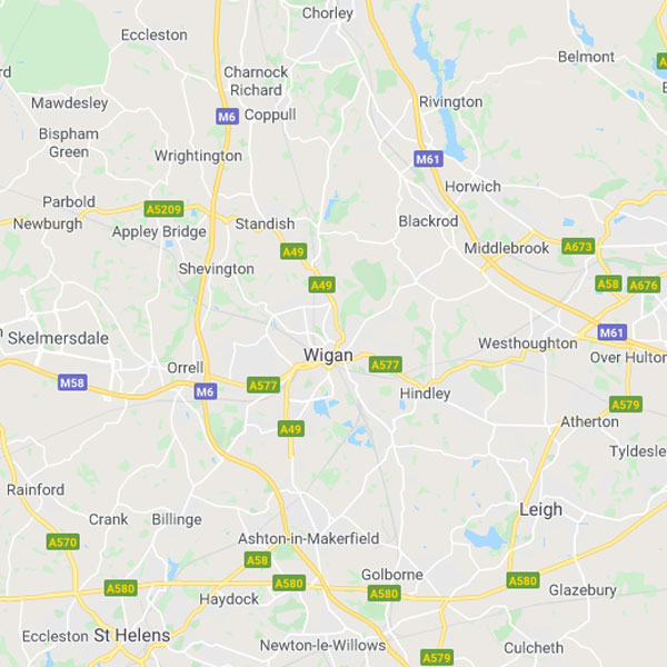 Local Tanker Services Wigan Map